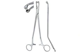 Thomas-Gaylor Uterine Biopsy Forceps 9-1/4" - Curved Jaws - Angled Shanks - 5.6mm Cups