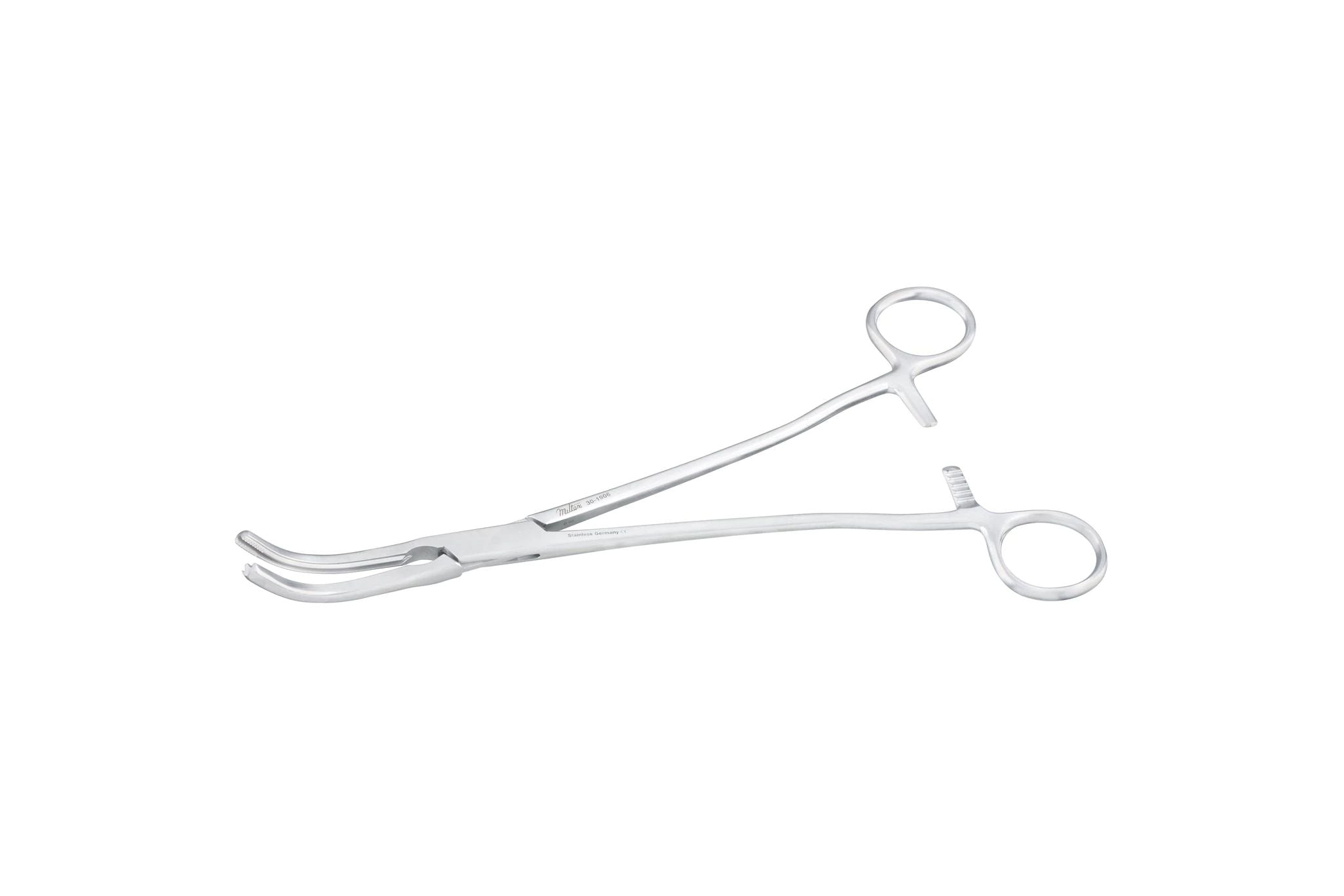 Z-Type Hysterectomy (Parametrium) Forceps - 9-3/4" (248mm) - Curved - Flared Shanks