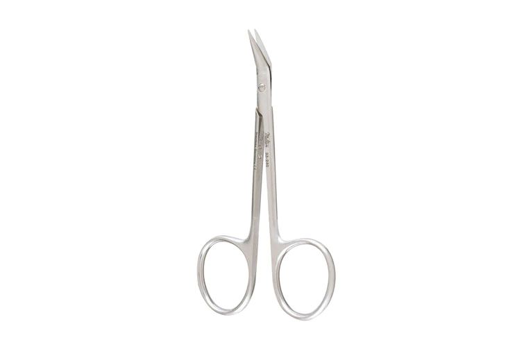 Biro Dermal Naevus Scissors - 4" (103mm) - Angled Blades with Sharp Outside Edges