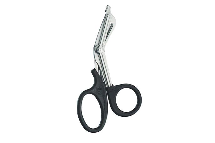 Universal Bandage Scissors - 7-1/2" (190mm) - Serrated Blade - Black Handle