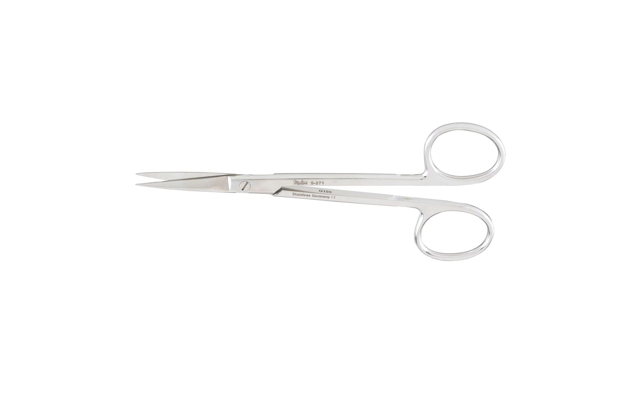 Wagner Plastic Surgery Scissors - 4-3/4" (120mm) - Straight - Sharp-Sharp Points - Serrated Blade