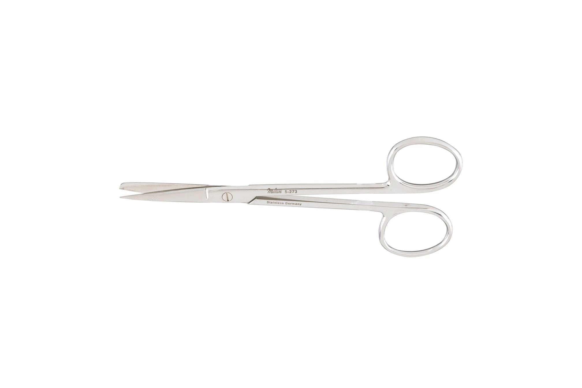 Wagner Plastic Surgery Scissors - 4-3/4" (120mm) - Straight - Sharp-Blunt Points - Serrated Blade