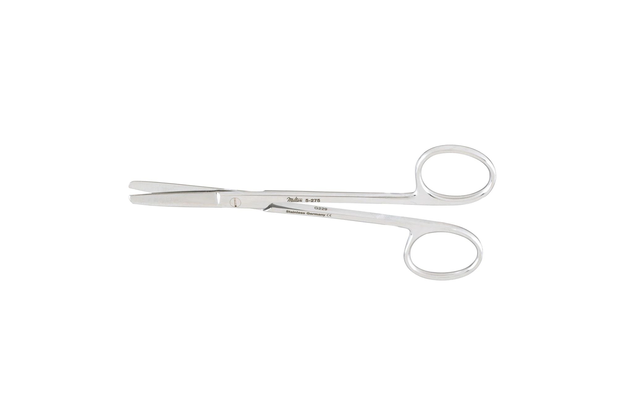 Wagner Plastic Surgery Scissors - 4-3/4" (120mm) - Straight - Blunt-Blunt Points - Serrated Blade