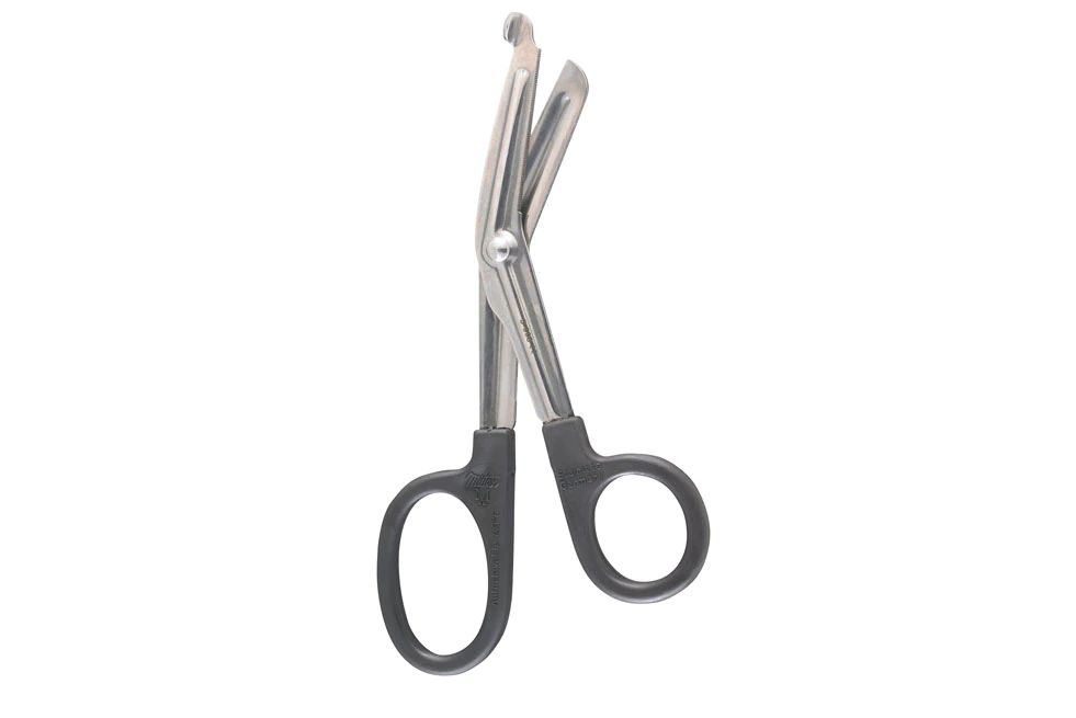 Universal Bandage Scissors - 6-1/2" (165mm) - Serrated Blade - Black Handle