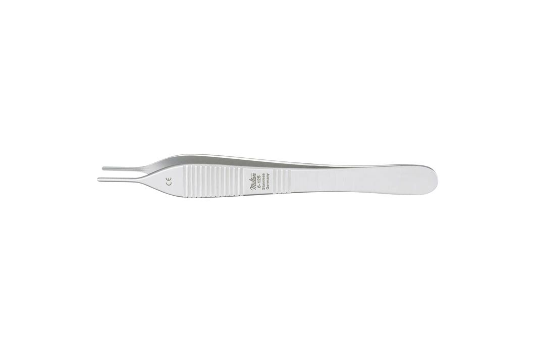Debakey-Adson Tissue Forceps - 4-7/8" (123mm) - Straight - Atraumatic Tips 1.5mm Wide