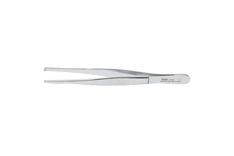 Tissue Forceps - 4-5/8" (117mm) - 1 X 2 Teeth - Standard Pattern - Serrated Handles