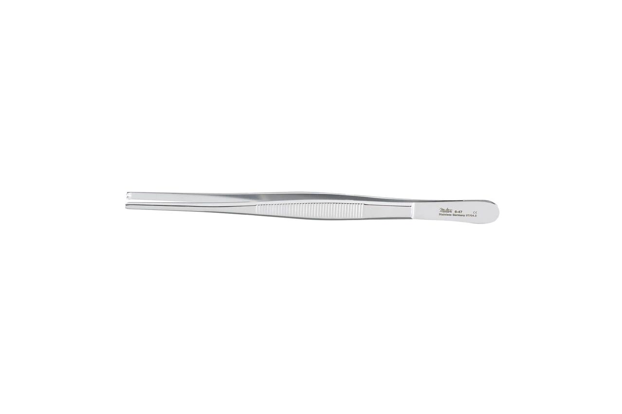 Tissue Forceps - 7" (180mm) - Standard Pattern - 1 X 2 Teeth - Serrated Handles