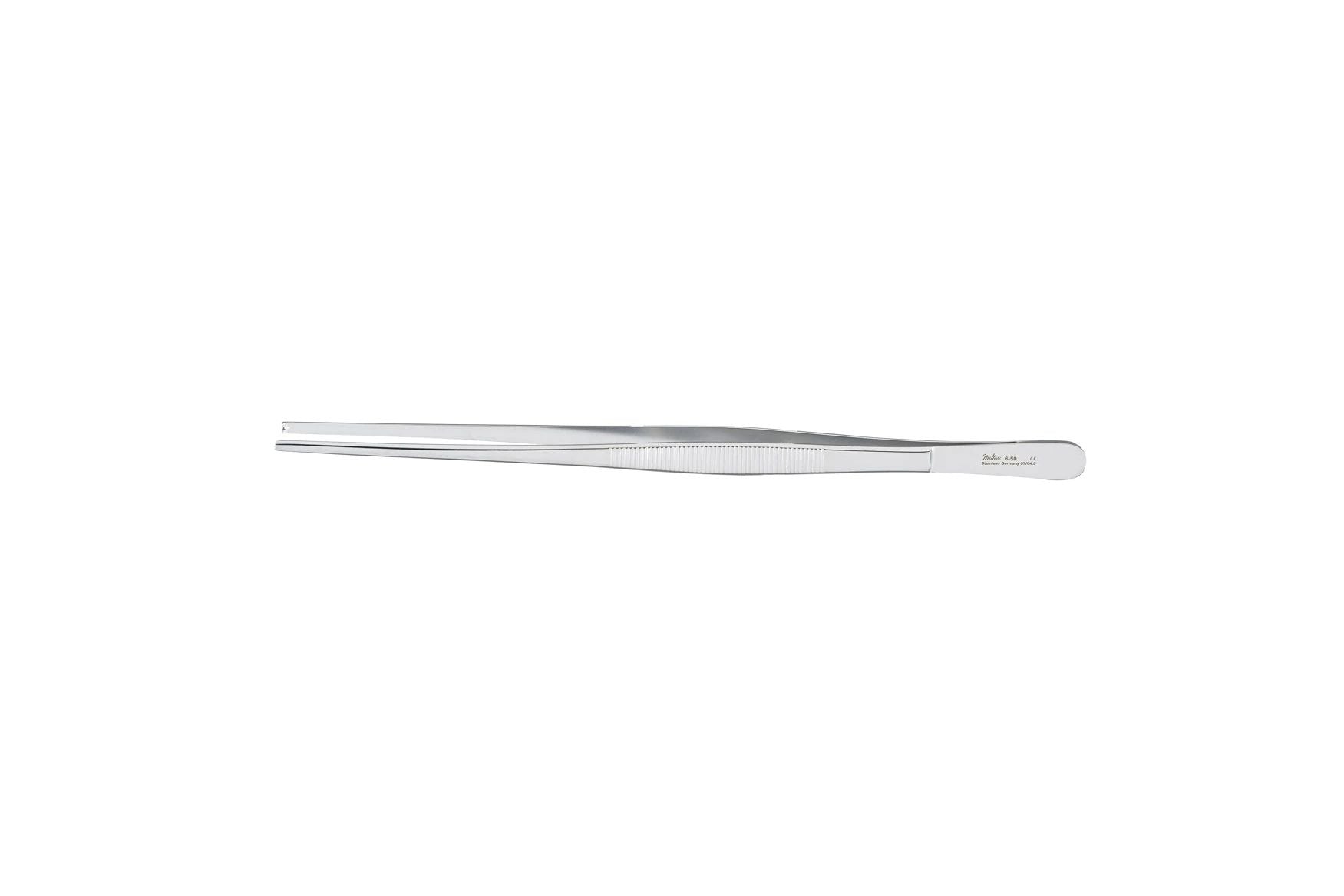 Tissue Forceps - 9-3/4" (246.5mm) - Standard Pattern - 1 X 2 Teeth - Serrated Handles