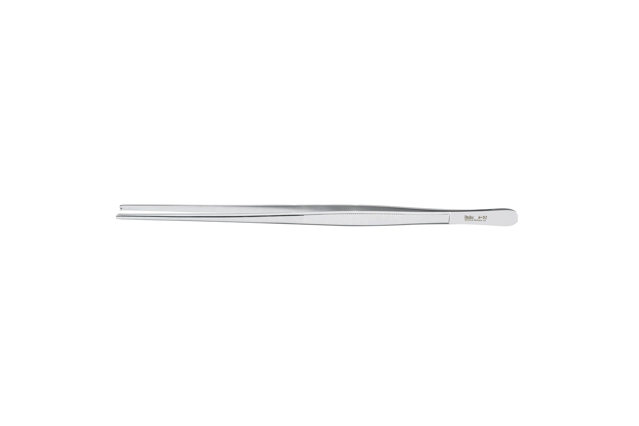 Tissue Forceps - 11-3/4" (300mm) - Standard Pattern - 1 X 2 Teeth - Serrated Handles