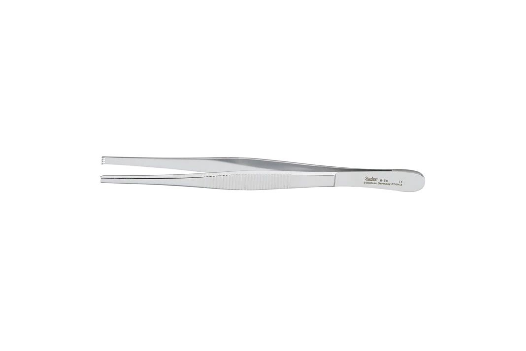 Tissue Forceps - 6" (154mm) - Standard Pattern - 3 X 4 Teeth - Serrated Handles