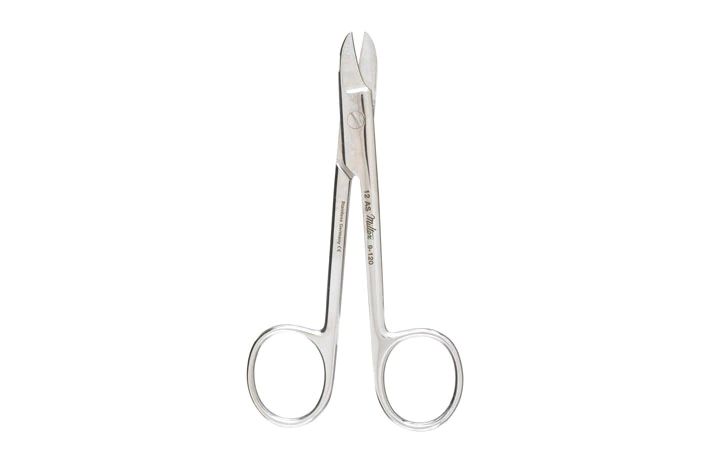 Wire Cutting Scissors - 4-3/4" (119mm) - Straight - One Serrated Blade