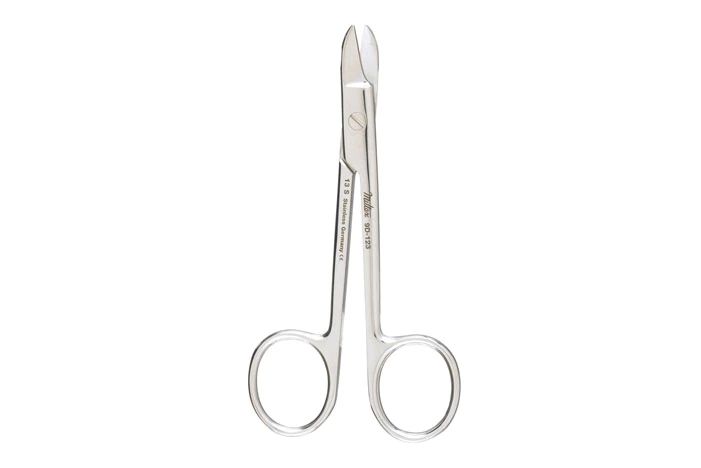 Wire Cutting Scissors - 4-3/4" (120mm) - Curved - Smooth Blades