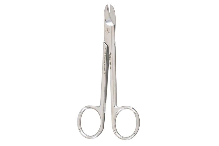 Wire Cutting Scissors - 4-3/8" (110mm) - Curved - One Serrated Blade