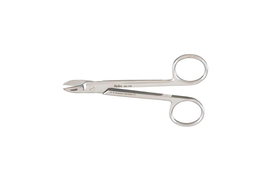 Wire Cutting Scissors - 4-3/8" (110mm) - Curved - Smooth Blades