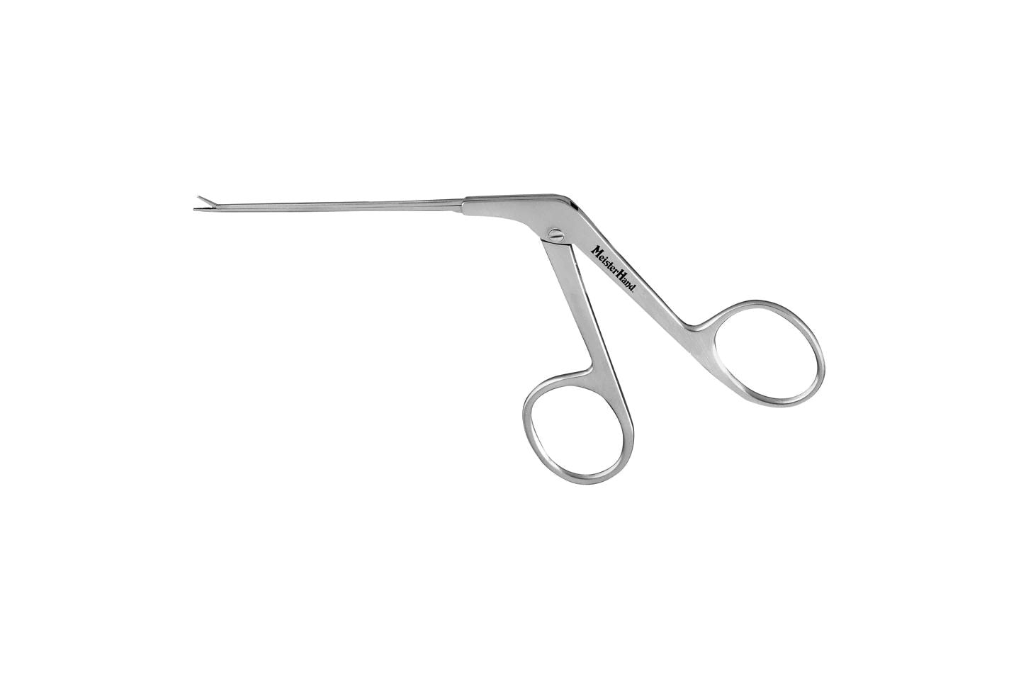 MeisterHand Micro Ear Forceps - 3-1/8" (80mm) Shaft - Serrated Jaws - 0.6mm Wide - Alligator Type