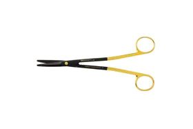 Gorney-Freeman Scissors - 7-1/4" (184mm) - Ceramic Coated Tungsten Carbide and Supercut - Curved - Blunt Flat Tips