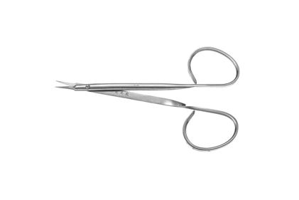 Suture Removal Scissors - 4-3/8" (112mm) - Curved - Sharp Tips - Ribbon Handles