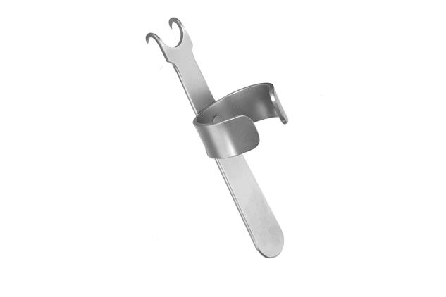 Swivel Double Hook Retractor - 3-3/8" (85mm) - 2 Prongs with Swivel Ring - 10.8mm Wide