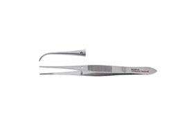 Vantage Eye Dressing Forceps - 4" (103mm) - Full Curved - Serrated Jaws