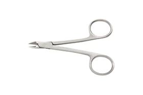 Vantage Tissue Nipper - 4" (102mm) - Straight Jaws - Ring Handle - Stainless Steel