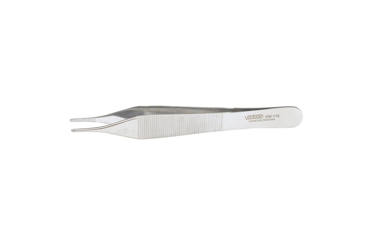 Vantage Adson Dressing Forceps - 4-3/4" (122mm) - Serrated Tips