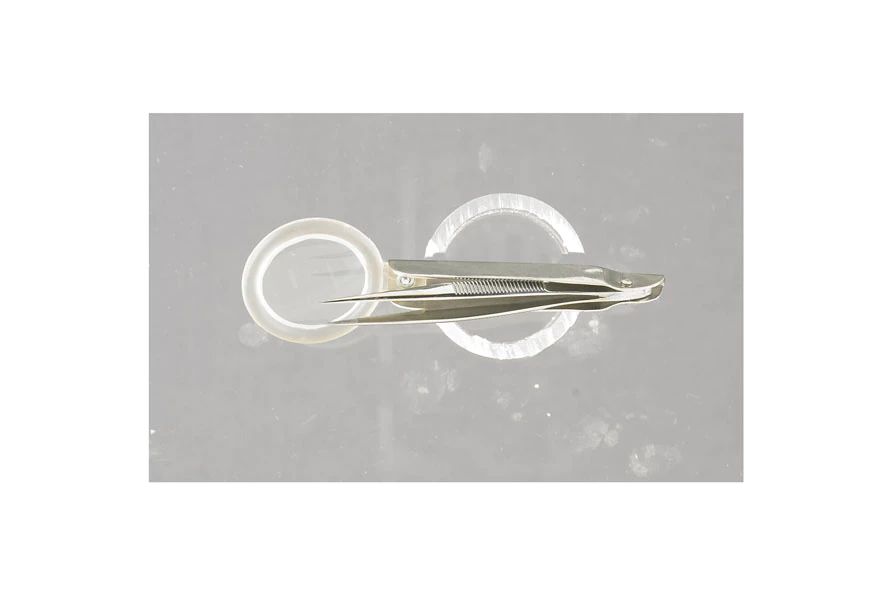 Vantage Splinter Forceps - 3-5/8" (93mm) - with Magnifier