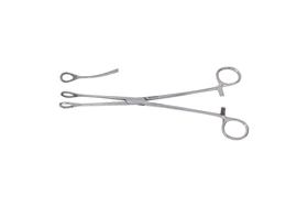 Vantage Foerster Sponge Forceps - 9-3/4" (246mm) - Curved - Serrated Jaws