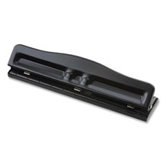 11-Sheet Fully Adjustable Two-Three-Hole Punch, 9/32" Holes, Black