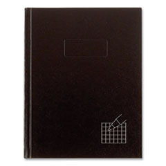 Professional Quad Notebook, Quadrille Rule (4 sq/in), Black Cover, (96) 9.25 x 7.25 Sheets