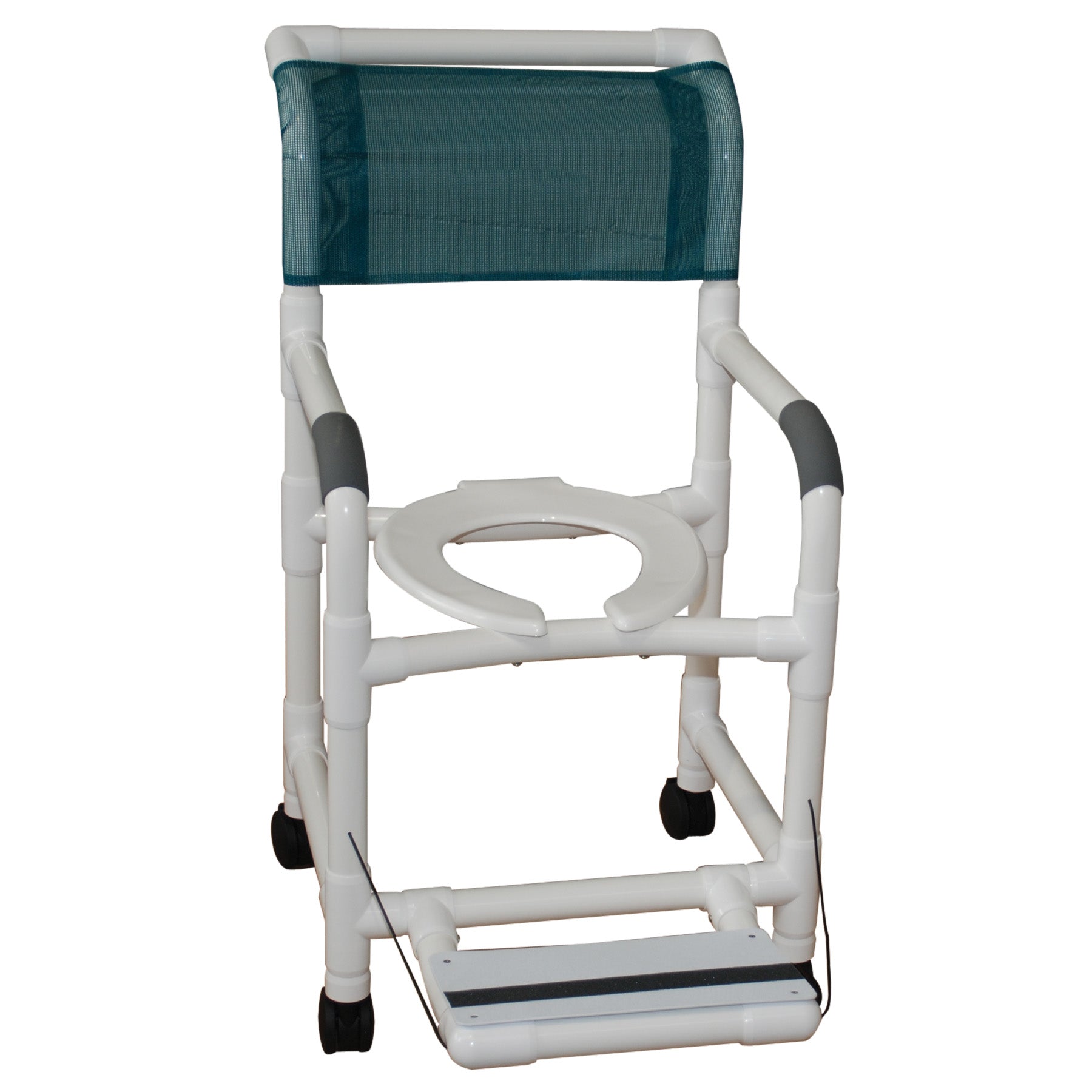 Shower Chair 18" Internal Width, 3" Twin Casters,  Folding Footrest 300Lbs