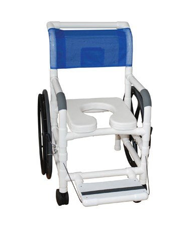 Self-Propelled "Aquatic / Rehab. Transport Chair 22" Int. Width, with 24" Rear Wheels, Open Front Soft Seat, 350 Lbs Weight Capacity