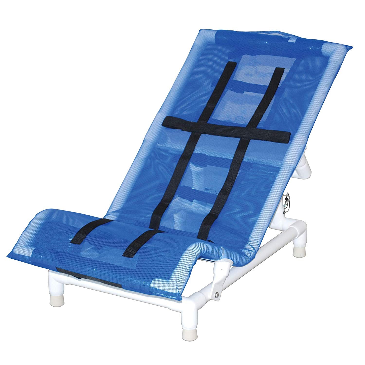 Reclining bath/shower chair (LARGE) no base no casters, w/ head bolster 180 lbs wt cap