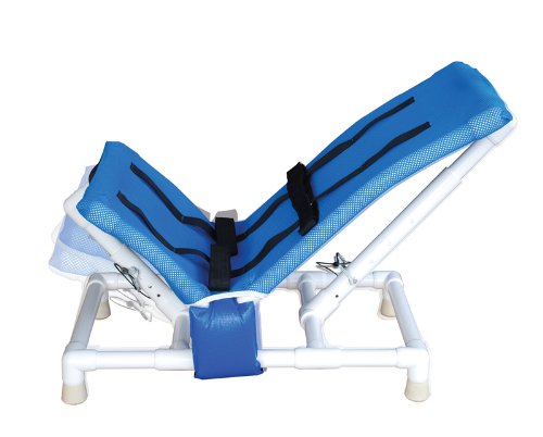 Articulating bath chair (SMALL) w/ base & casters (fully adjustable), 100 lbs wt cap