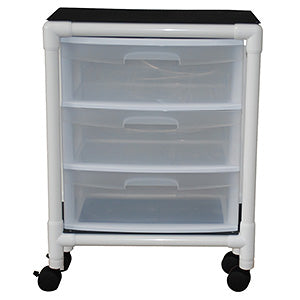 Universal Isolation Cart With 3 Slide Out Drawers, No Bottom Shelf Space, Internal Drawer Size: 19.125" W X 14" D X 6.5" H