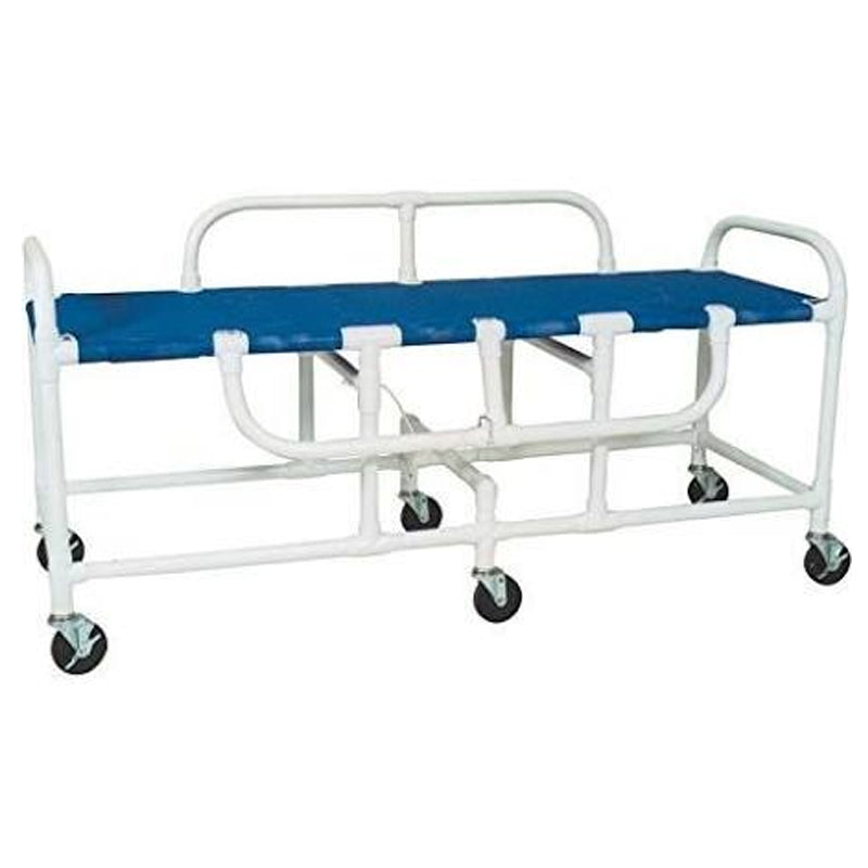 MRI Bariatric Sling gurney without elevating headrest, (6) 5" x 1 1/4" heavy duty casters, 600 lbs wt cap