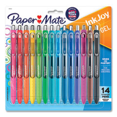 InkJoy Gel Pen, Retractable, Medium 0.7 mm, Assorted Ink and Barrel Colors, 14/Pack