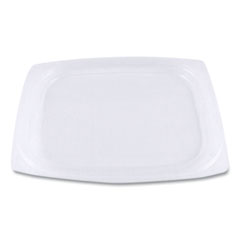 PLA Rectangular Deli Container Lids, 4.8 x 5.9 x 0.3, Clear, Plastic, 900/Carton