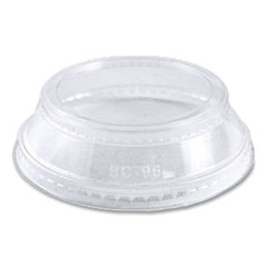 PLA Clear Cold Cup Lids, Dome Lid, Fits 2 oz Portion Cup and 9 oz to 24 oz Cups, 1,000/Carton