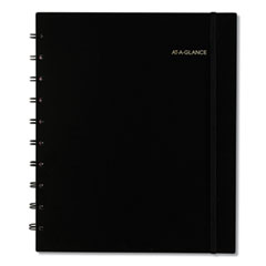 Move-A-Page Academic Weekly/Monthly Planners, 11 x 9, Black Cover, 12-Month (July to June): 2023 to 2024