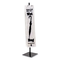 Wet Umbrella Bag Stand, Powder Coated Steel, 10w x 10d x 40h, Black