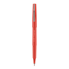 Fineliner Markers, Fine Bullet Tip, Red, Dozen