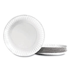 Economy Paper Plates, 9" dia, White, 100/Pack