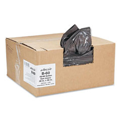 Linear Low-Density Can Liners, 55 to 60 gal, 0.9 mil, 38" x 58", Black, 10 Bags/Roll, 10 Rolls/Carton