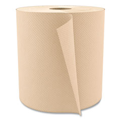 Hardwound Paper Towels, Nonperforated, 1-Ply, 8" x 800 ft, Natural, 6 Rolls/Carton