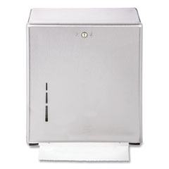 C-Fold/Multifold Towel Dispenser, 11.38 x 4 x 14.75, Stainless Steel