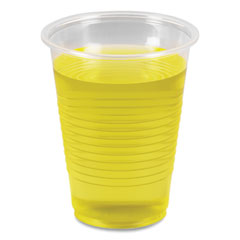 Translucent Plastic Cold Cups, 7 oz, Polypropylene, 100 Cups/Sleeve, 25 Sleeves/Carton