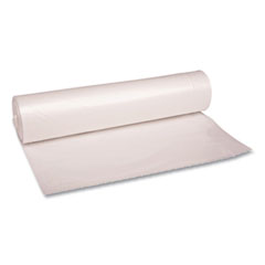 Recycled Low-Density Polyethylene Can Liners, 56 gal, 1.1 mil, 43" x 47", Clear, 10 Bags/Roll, 10 Rolls/Carton