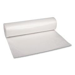 Recycled Low-Density Polyethylene Can Liners, 60 gal, 1.1 mil, 38" x 58", Clear, 10 Bags/Roll, 10 Rolls/Carton