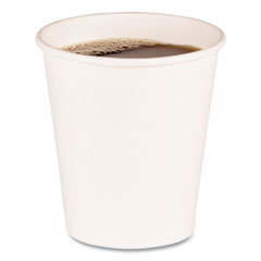 Paper Hot Cups, 10 oz, White, 50 Cups/Sleeve, 20 Sleeves/Carton