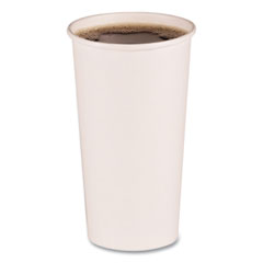 Paper Hot Cups, 20 oz, White, 50 Cups/Sleeve, 12 Sleeves/Carton